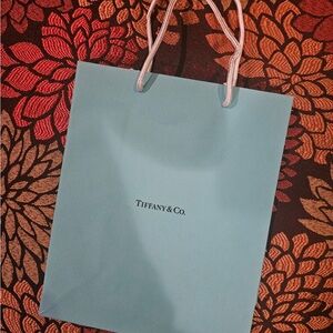 Tiffany & Co. Signature Blue Paper Tote with White Cord Handles